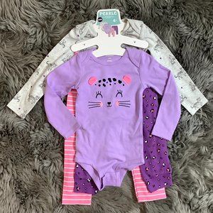 Pekkle | Infant Girl's 4 Piece Set | Purple